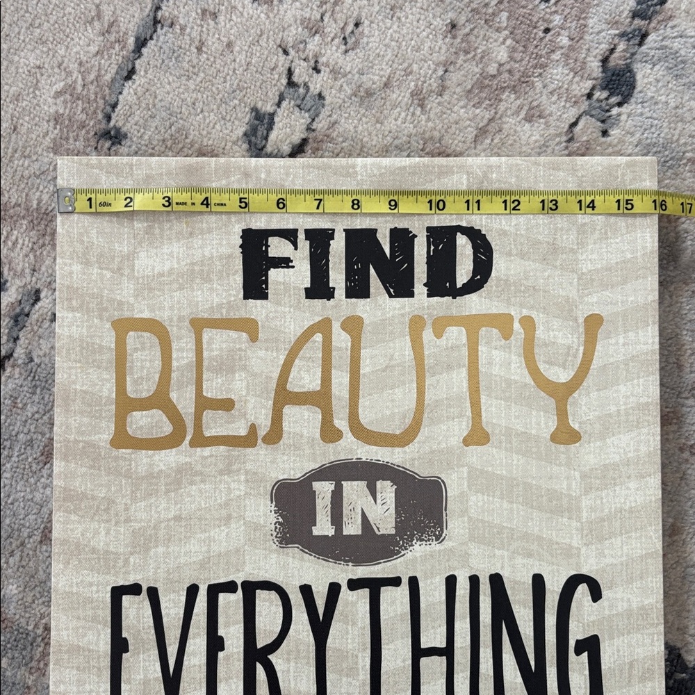 Inspirational Wall Art with Gold and Black Letters - Picture 3 of 4